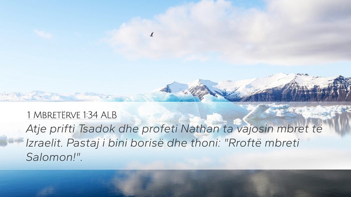 1 Mbretërve 1:34 ALB Bible Verse Image