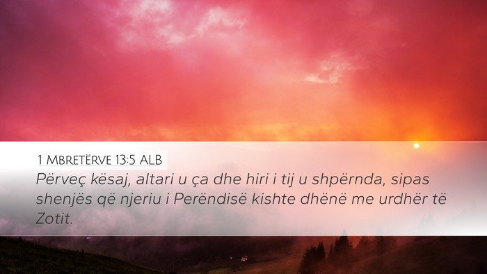 1 Mbretërve 13:5 ALB Bible Verse Image