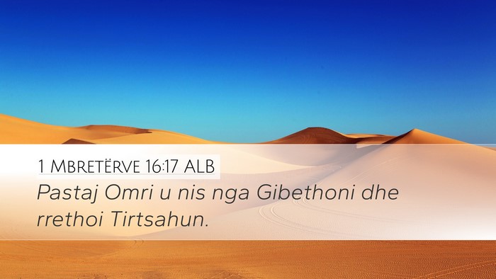 1 Mbretërve 16:17 ALB Bible Verse Image