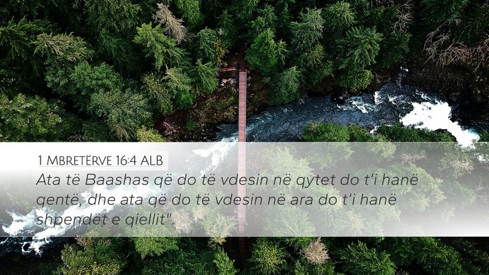 1 Mbretërve 16:4 ALB Bible Verse Image