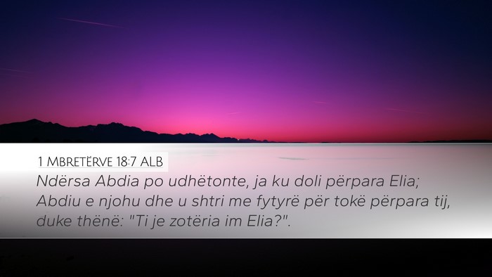 1 Mbretërve 18:7 ALB Bible Verse Image