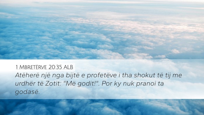 1 Mbretërve 20:35 ALB Bible Verse Image