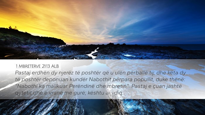 1 Mbretërve 21:13 ALB Bible Verse Image