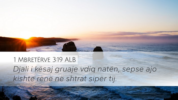 1 Mbretërve 3:19 ALB Desktop Wallpaper - Djali i kësaj gruaje vdiq natën, sepse ajo - Desktop Bible Verse Wallpaper