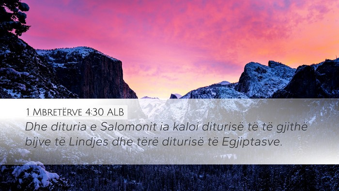 1 Mbretërve 4:30 ALB Bible Verse Image