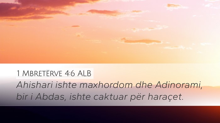 1 Mbretërve 4:6 ALB Bible Verse Image