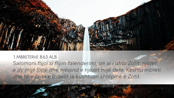 1 Mbretërve 8:63 ALB Bible Verse Image