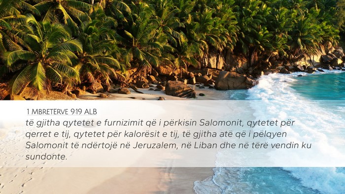 1 Mbretërve 9:19 ALB Bible Verse Image