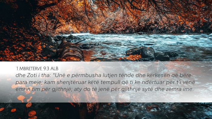1 Mbretërve 9:3 ALB Bible Verse Image