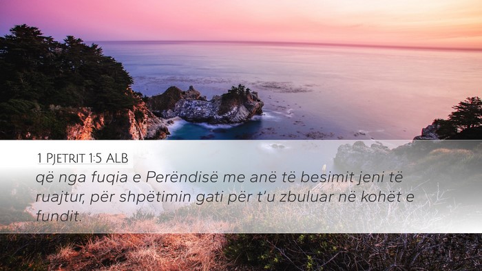1 Pjetrit 1:5 ALB Bible Verse Image