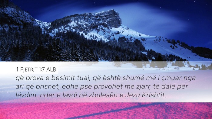 1 Pjetrit 1:7 ALB Bible Verse Image