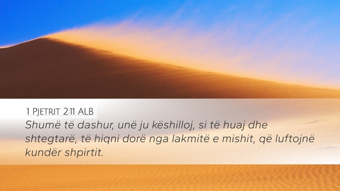 1 Pjetrit 2:11 ALB Bible Verse Image