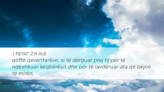 1 Pjetrit 2:14 ALB Bible Verse Image