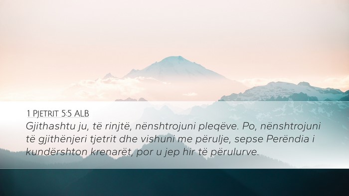 1 Pjetrit 5:5 ALB Bible Verse Image