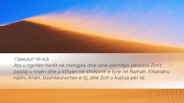 1 Samuelit 1:19 ALB Bible Verse Image