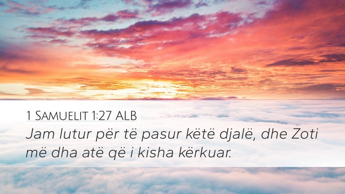 1 Samuelit 1:27 ALB Bible Verse Image