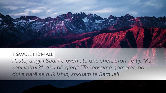 1 Samuelit 10:14 ALB Desktop Wallpaper - Pastaj ungji i Saulit e pyeti atë dhe - Desktop Bible Verse Wallpaper