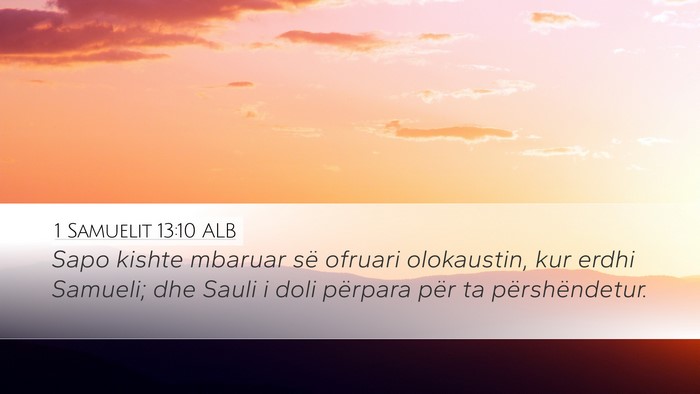 1 Samuelit 13:10 ALB Bible Verse Image