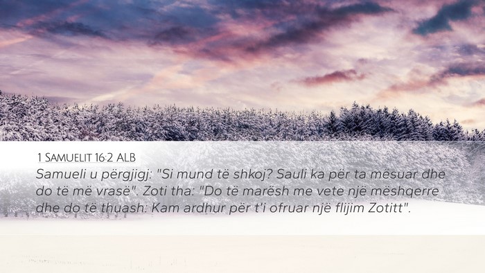 1 Samuelit 16:2 ALB Bible Verse Image