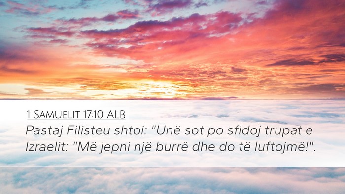 1 Samuelit 17:10 ALB Bible Verse Image