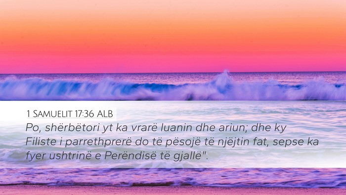 1 Samuelit 17:36 ALB Bible Verse Image