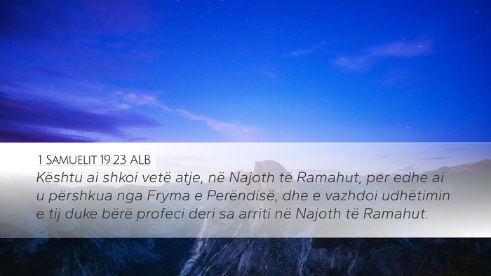 1 Samuelit 19:23 ALB Bible Verse Image