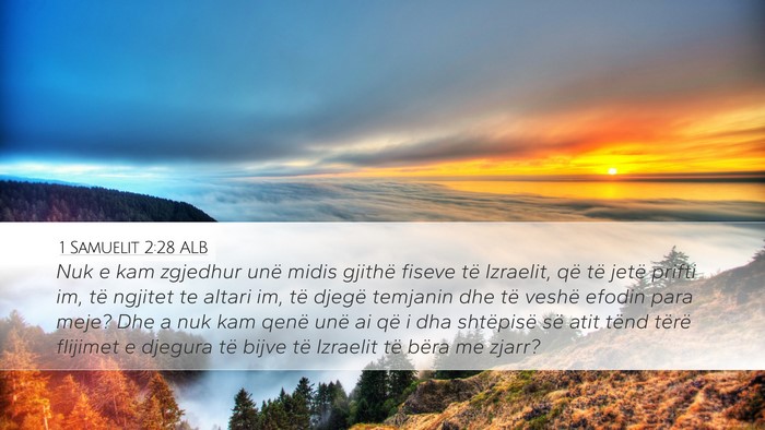 1 Samuelit 2:28 ALB Bible Verse Image