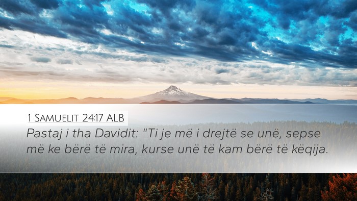 1 Samuelit 24:17 ALB Bible Verse Image