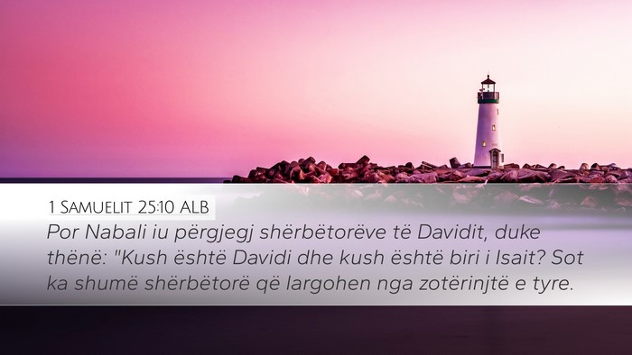 1 Samuelit 25:10 ALB Bible Verse Image