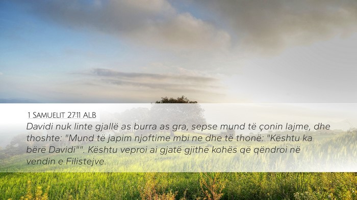 1 Samuelit 27:11 ALB Bible Verse Image