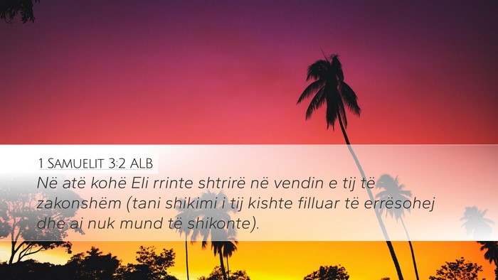 1 Samuelit 3:2 ALB Bible Verse Image