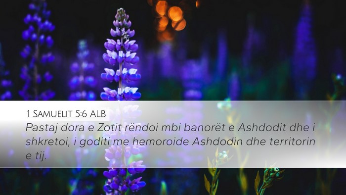 1 Samuelit 5:6 ALB Bible Verse Image