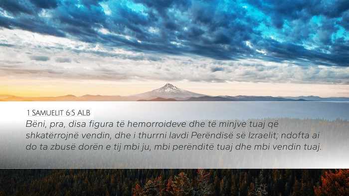 1 Samuelit 6:5 ALB Bible Verse Image