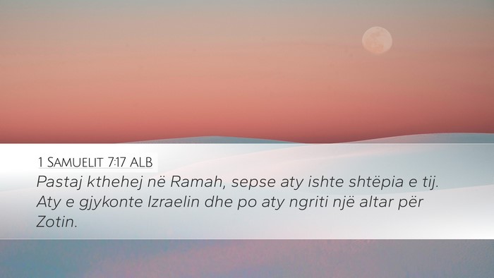 1 Samuelit 7:17 ALB Bible Verse Image