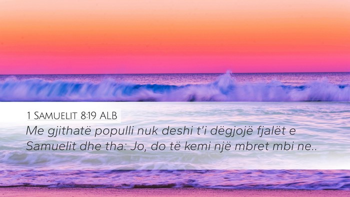 1 Samuelit 8:19 ALB Bible Verse Image