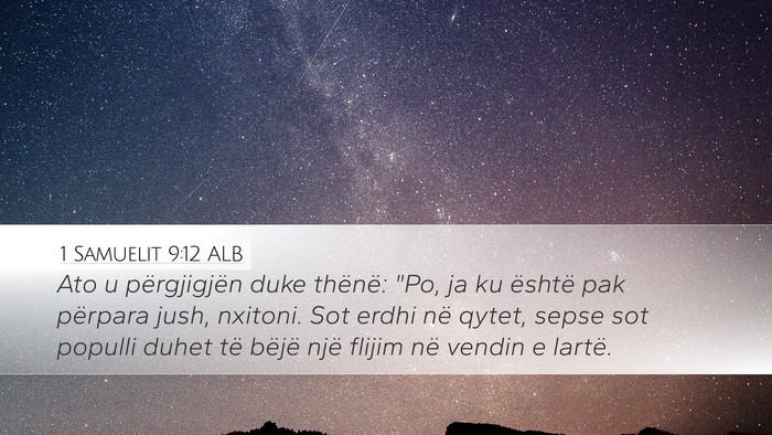 1 Samuelit 9:12 ALB Desktop Wallpaper - Ato u përgjigjën duke thënë: 