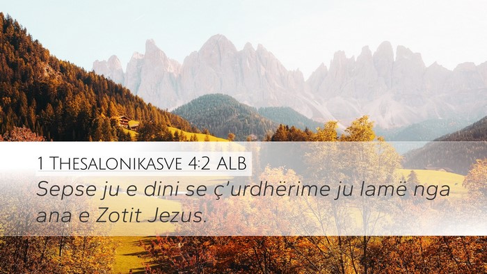 1 Thesalonikasve 4:2 ALB Bible Verse Image