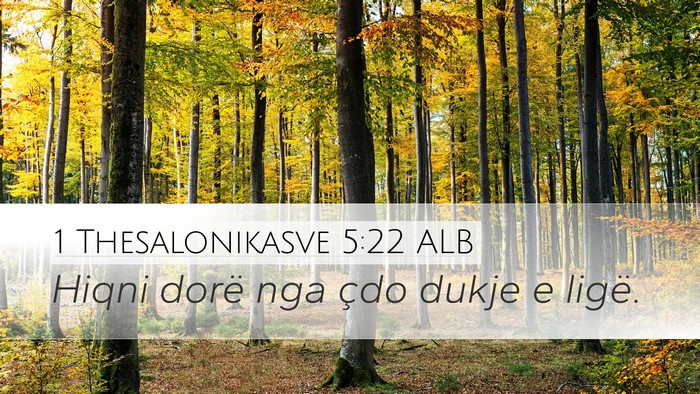 1 Thesalonikasve 5:22 ALB Bible Verse Image