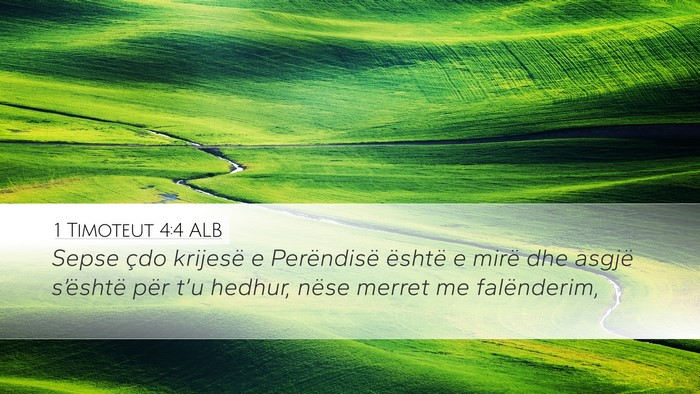 1 Timoteut 4:4 ALB Bible Verse Image