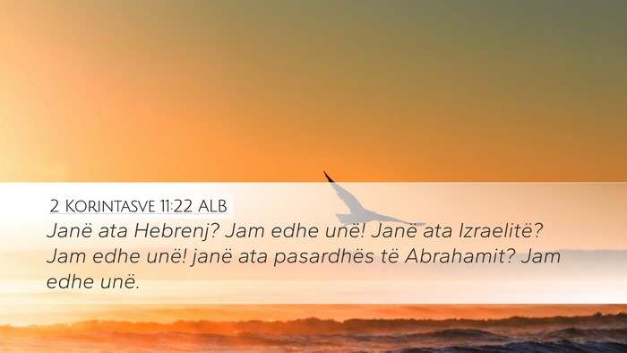 2 Korintasve 11:22 ALB Bible Verse Image