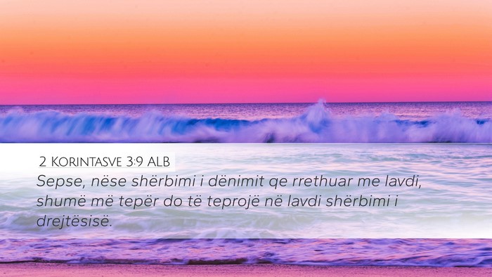 2 Korintasve 3:9 ALB Bible Verse Image
