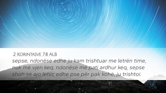 2 Korintasve 7:8 ALB Bible Verse Image