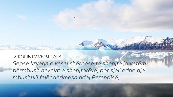 2 Korintasve 9:12 ALB Bible Verse Image