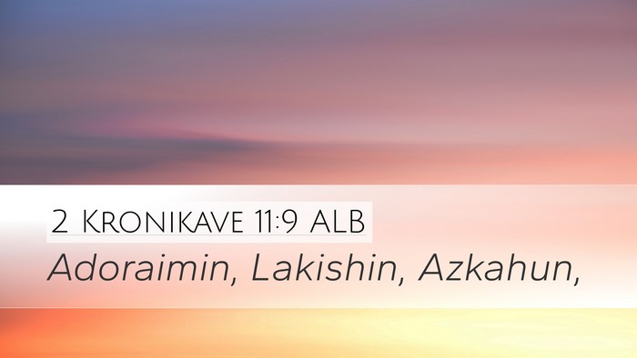 2 Kronikave 11:9 ALB Desktop Wallpaper - Adoraimin, Lakishin, - Desktop Bible Verse Wallpaper