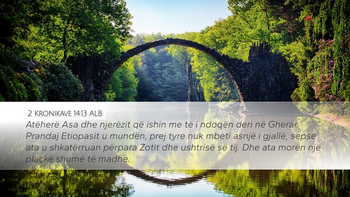 2 Kronikave 14:13 ALB Bible Verse Image