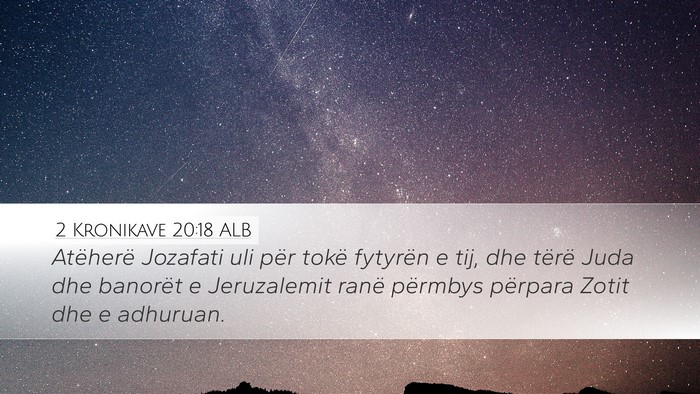 2 Kronikave 20:18 ALB Bible Verse Image