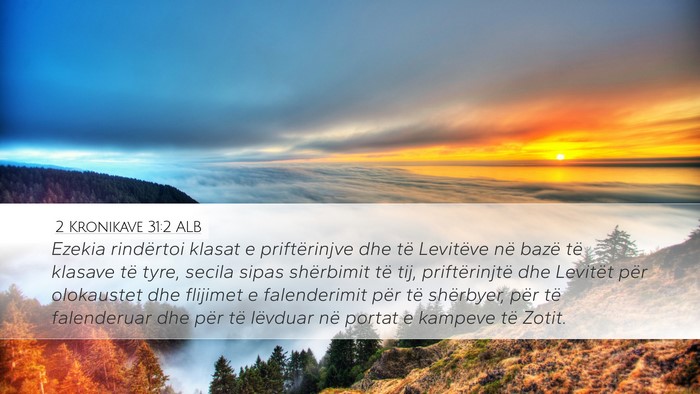 2 Kronikave 31:2 ALB Bible Verse Image