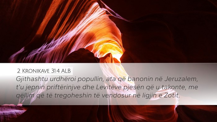 2 Kronikave 31:4 ALB Bible Verse Image