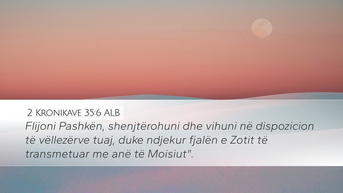 2 Kronikave 35:6 ALB Bible Verse Image