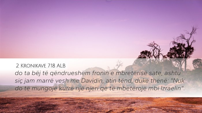 2 Kronikave 7:18 ALB Bible Verse Image